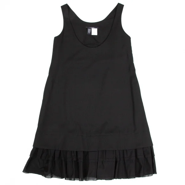 【SALE】リミフゥLIMI feu 裾切替ノースリーブワンピース 黒Ｓ K-62952_002