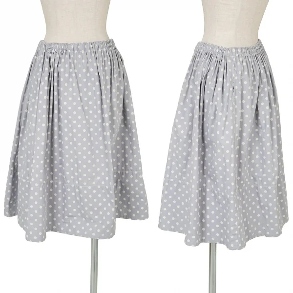 【SALE】トリココムデギャルソンtricot COMME des GARCONS ドットプリントフレアスカート グレーＭ位 K-62983_001