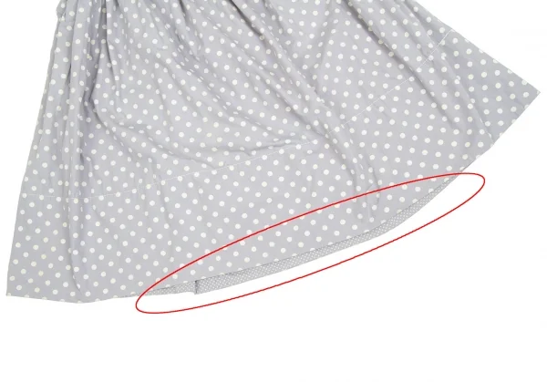 【SALE】トリココムデギャルソンtricot COMME des GARCONS ドットプリントフレアスカート グレーＭ位 K-62983_006