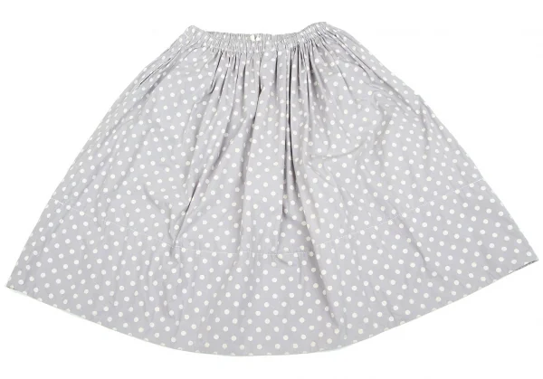 【SALE】トリココムデギャルソンtricot COMME des GARCONS ドットプリントフレアスカート グレーＭ位 K-62983_009