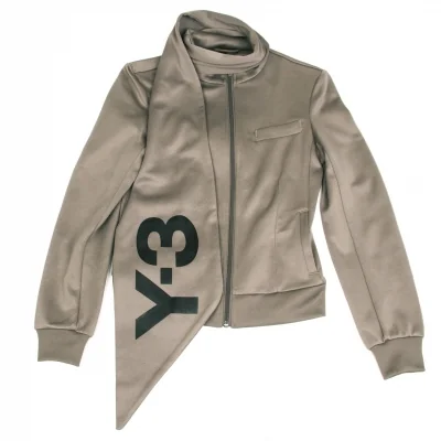 ワイスリーY-3 ロゴ入りストールドッキングポリトラックジャケット