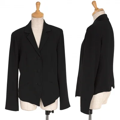 アニエスベーagnes b. トリアセテートスペンサージャケット 黒