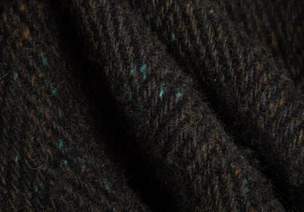 【SALE】ワイズY's ヘリンボーンダブルジップウールニットブルゾン カーキミックス2 K-63119_013