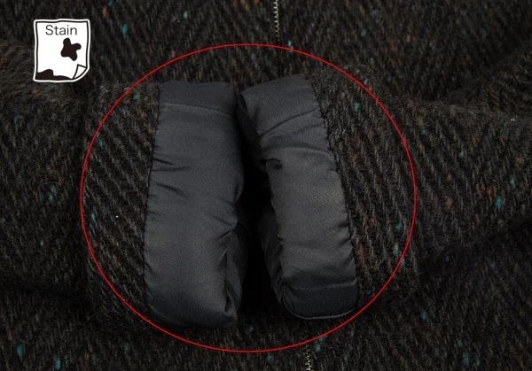 【SALE】ワイズY's ヘリンボーンダブルジップウールニットブルゾン カーキミックス2 K-63119_007