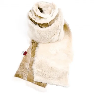 イッセイミヤケ ハートISSEY MIYAKE HaaT ラビットファー継ぎ接ぎロングストール