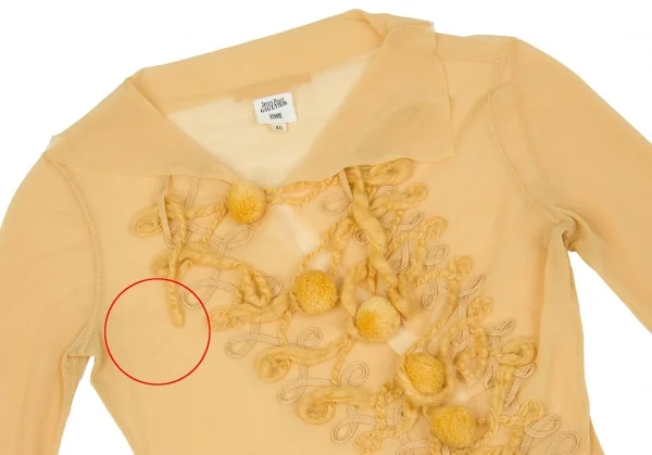 Jean-Paul GAULTIER FEMME Embellished Net T Shirt K-63158_003