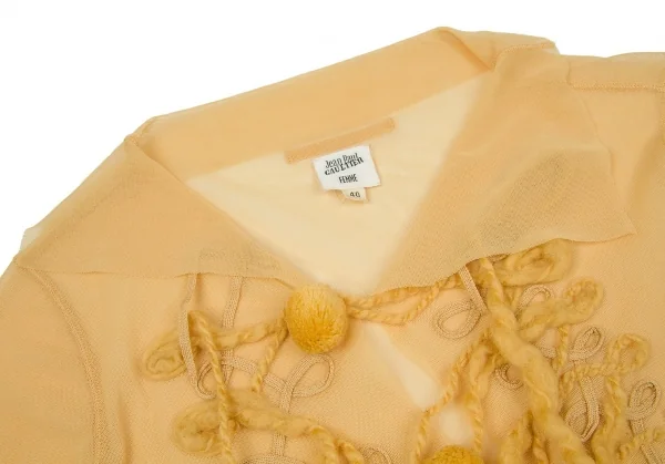 Jean-Paul GAULTIER FEMME Embellished Net T Shirt K-63158_005