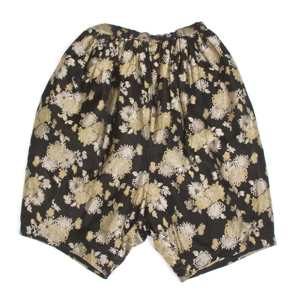コムコム コムデギャルソンCOMME des GARCONS 花柄ジャガード中綿内キルトペンギンパンツ