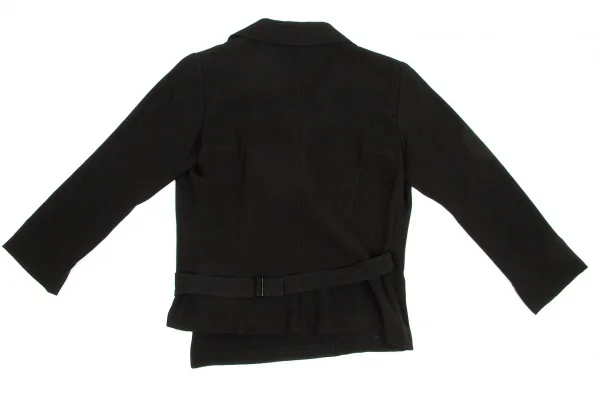 【SALE】レキップ ヨシエイナバL'EQUIPE YOSHIE INABA 混紡ラップデザインジャケット 黒38 K-63298_010