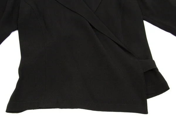 【SALE】レキップ ヨシエイナバL'EQUIPE YOSHIE INABA 混紡ラップデザインジャケット 黒38 K-63298_006