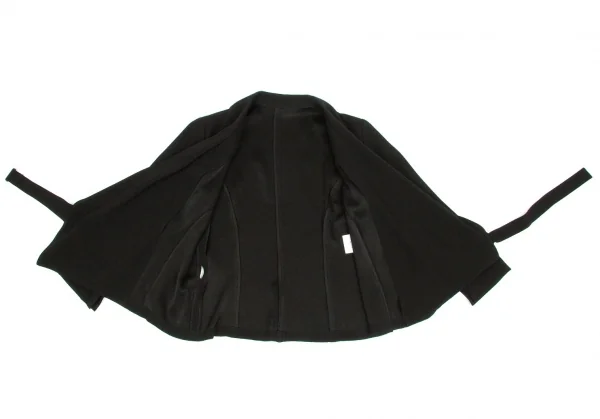 【SALE】レキップ ヨシエイナバL'EQUIPE YOSHIE INABA 混紡ラップデザインジャケット 黒38 K-63298_009