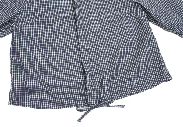 【SALE】45rpm コットンチェックフライフロントシャツ 紺白1 K-63303_008