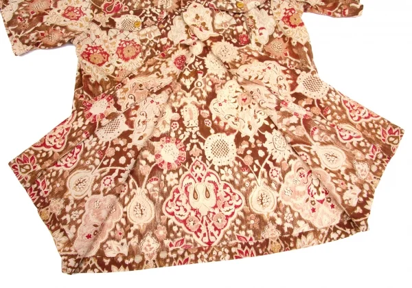 【SALE】ラルフローレンRALPH LAUREN コットン花柄オープンカラーシャツ レンガ7 K-63309_010