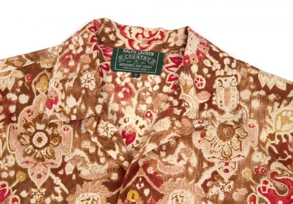 【SALE】ラルフローレンRALPH LAUREN コットン花柄オープンカラーシャツ レンガ7 K-63309_003
