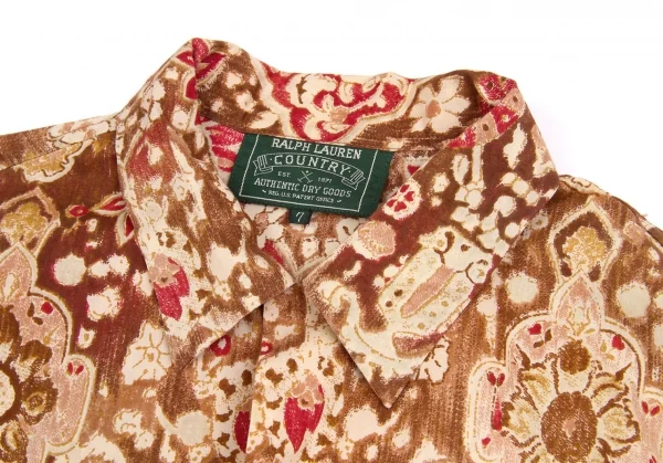 【SALE】ラルフローレンRALPH LAUREN コットン花柄オープンカラーシャツ レンガ7 K-63309_004