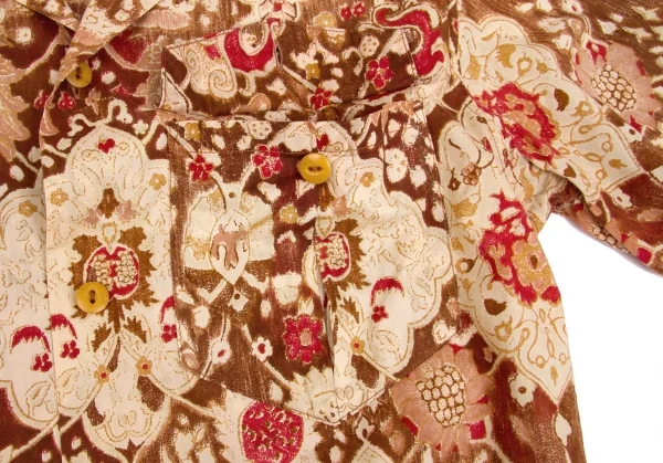 【SALE】ラルフローレンRALPH LAUREN コットン花柄オープンカラーシャツ レンガ7 K-63309_007