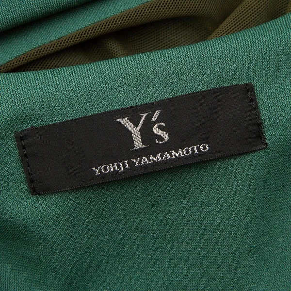 【SALE】ワイズY's リバーシブルネット半袖ボタンネックカットソー カーキ緑M位 K-63425_016