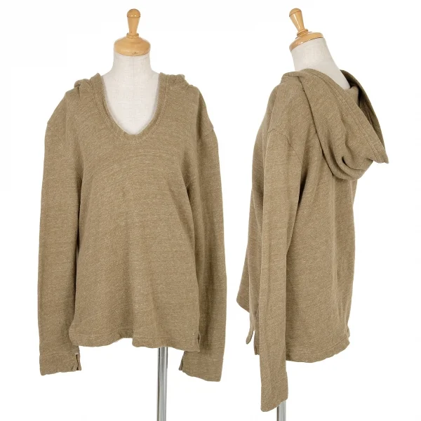 【SALE】45rpm& 裏起毛Uネックスウェットフーディ 杢キャメル3 K-63450_001