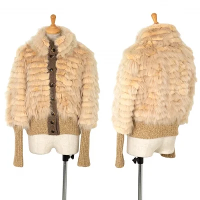 【SALE】ディーアンドジーD&G 裏地プリントフォックスファーボタンジャケット