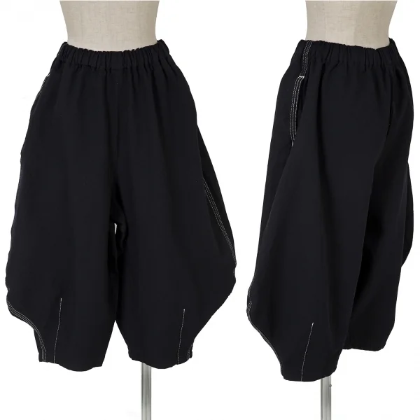 【SALE】コムコム コムデギャルソンCOMME des GARCONS ポリ製品染めステッチアラジンパンツ 濃紺XS K-63519_001