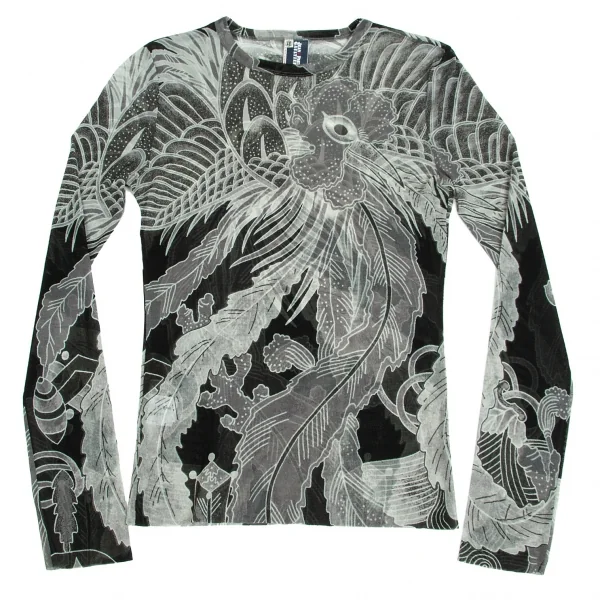Jean's Paul GAULTIER Printed Power-net T-shirt Grey 48 (K