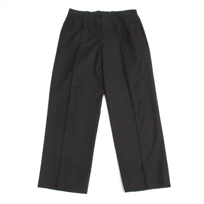 ヒューゴボス HUGO BOSS ウールポリツータックパンツ 黒