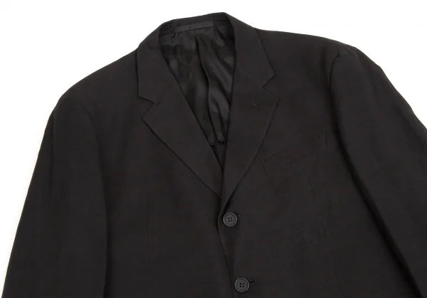 【SALE】ジョルジオ アルマーニGIORGIO ARMANI ウールコットン3Bテーラードジャケット 墨黒52 K-63674_002