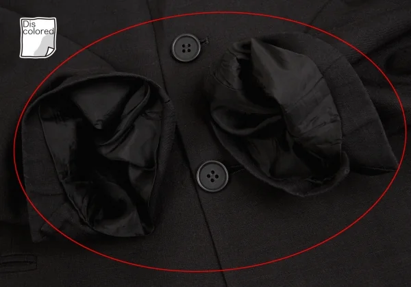 【SALE】ジョルジオ アルマーニGIORGIO ARMANI ウールコットン3Bテーラードジャケット 墨黒52 K-63674_007