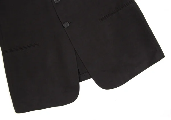 【SALE】ジョルジオ アルマーニGIORGIO ARMANI ウールコットン3Bテーラードジャケット 墨黒52 K-63674_009