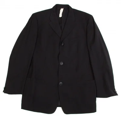 【SALE】ジャンニ ヴェルサーチGIANNI VERSACE メデューサデザイン3Bテーラードサマーウールジャケット 紺