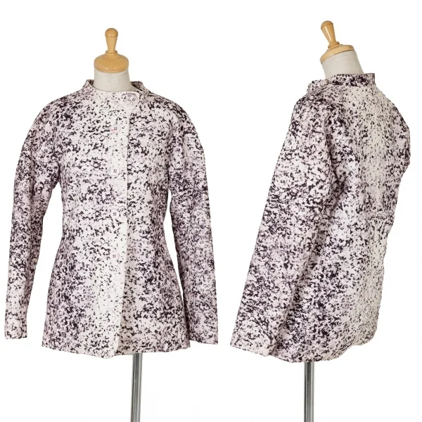 【SALE】イッセイミヤケISSEY MIYAKE コットンマーブル柄ジャケット 淡ピンク2 K-63707_001