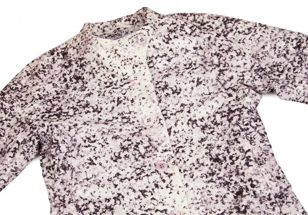 【SALE】イッセイミヤケISSEY MIYAKE コットンマーブル柄ジャケット 淡ピンク2 K-63707_003