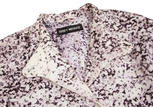【SALE】イッセイミヤケISSEY MIYAKE コットンマーブル柄ジャケット 淡ピンク2 K-63707_006