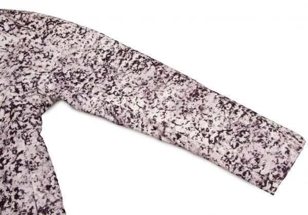 【SALE】イッセイミヤケISSEY MIYAKE コットンマーブル柄ジャケット 淡ピンク2 K-63707_007