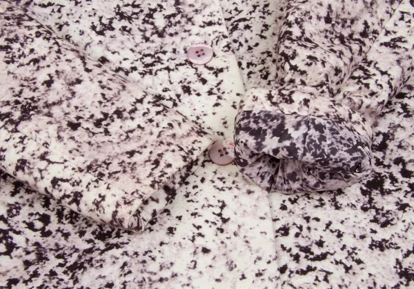 【SALE】イッセイミヤケISSEY MIYAKE コットンマーブル柄ジャケット 淡ピンク2 K-63707_008