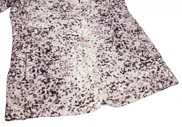 【SALE】イッセイミヤケISSEY MIYAKE コットンマーブル柄ジャケット 淡ピンク2 K-63707_009