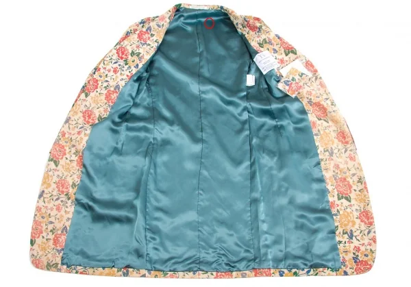 【SALE】ワイズY's ピッグスウェード花柄ロングジャケット ベージュ他3 K-63719_014