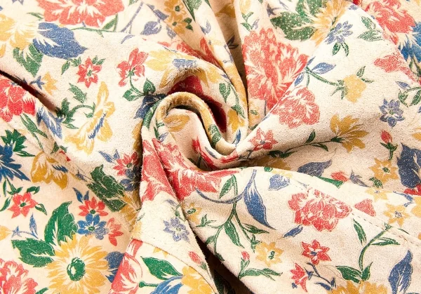 【SALE】ワイズY's ピッグスウェード花柄ロングジャケット ベージュ他3 K-63719_019