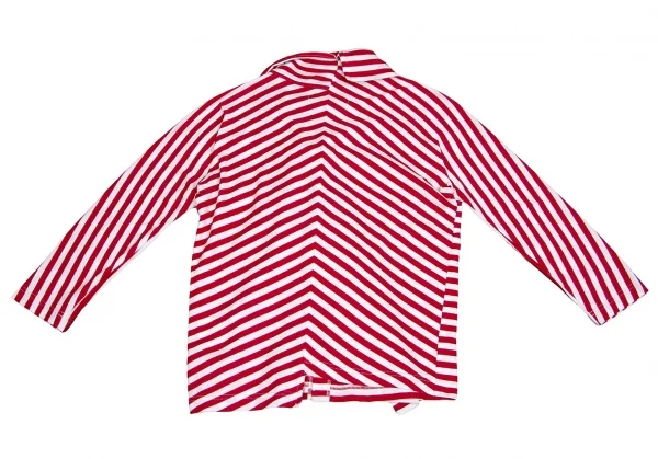 【SALE】ジュンヤワタナベ コムデギャルソンJUNYA WATANABE COMME des GARCONS コットンボーダースタンドカラーカーディガン 赤白M位 K-63775_011