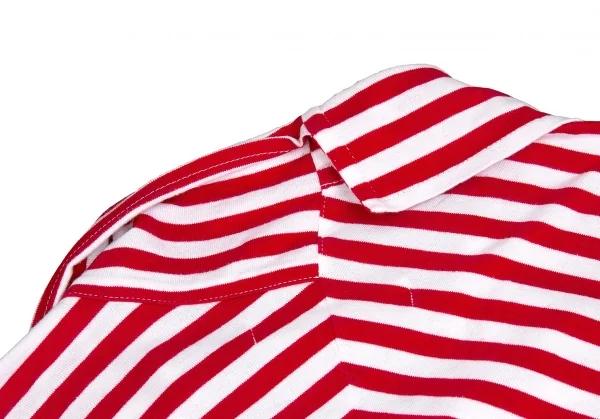 【SALE】ジュンヤワタナベ コムデギャルソンJUNYA WATANABE COMME des GARCONS コットンボーダースタンドカラーカーディガン 赤白M位 K-63775_012