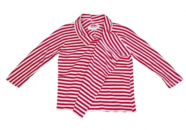 【SALE】ジュンヤワタナベ コムデギャルソンJUNYA WATANABE COMME des GARCONS コットンボーダースタンドカラーカーディガン 赤白M位 K-63775_002