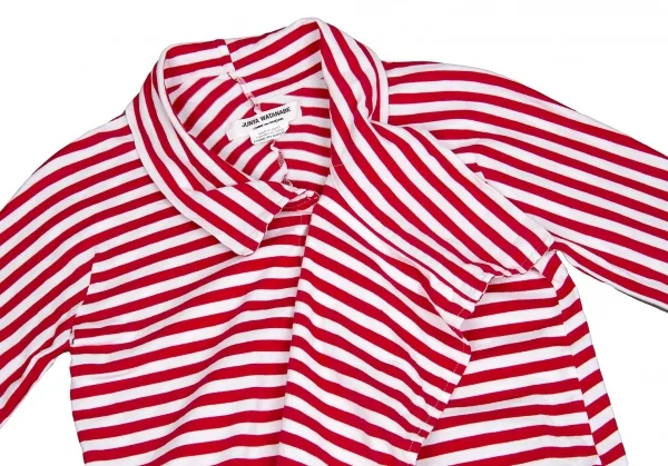 【SALE】ジュンヤワタナベ コムデギャルソンJUNYA WATANABE COMME des GARCONS コットンボーダースタンドカラーカーディガン 赤白M位 K-63775_003