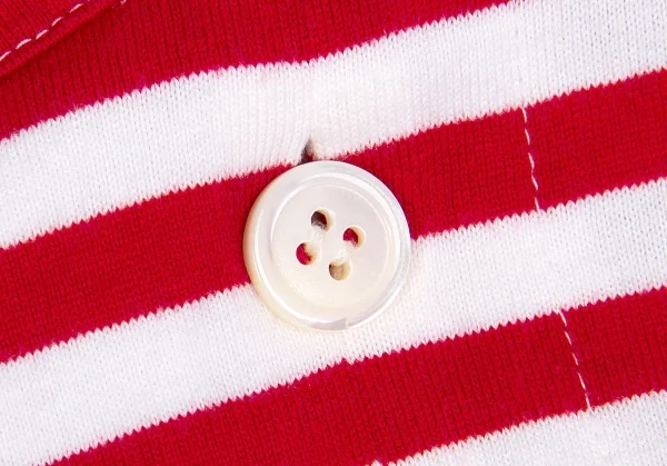 【SALE】ジュンヤワタナベ コムデギャルソンJUNYA WATANABE COMME des GARCONS コットンボーダースタンドカラーカーディガン 赤白M位 K-63775_006