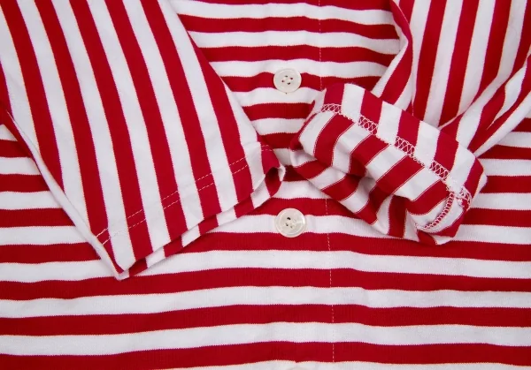 【SALE】ジュンヤワタナベ コムデギャルソンJUNYA WATANABE COMME des GARCONS コットンボーダースタンドカラーカーディガン 赤白M位 K-63775_008