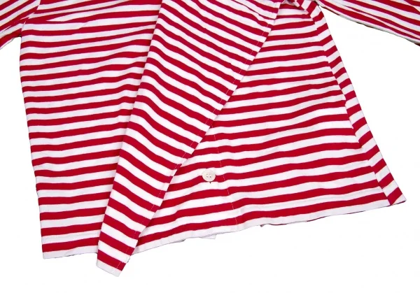 【SALE】ジュンヤワタナベ コムデギャルソンJUNYA WATANABE COMME des GARCONS コットンボーダースタンドカラーカーディガン 赤白M位 K-63775_009