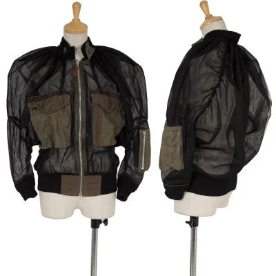 【SALE】ジュンヤワタナベ コムデギャルソンJUNYA WATANABE COMME des GARCONS ナイロンメッシュミリタリーブルゾン
