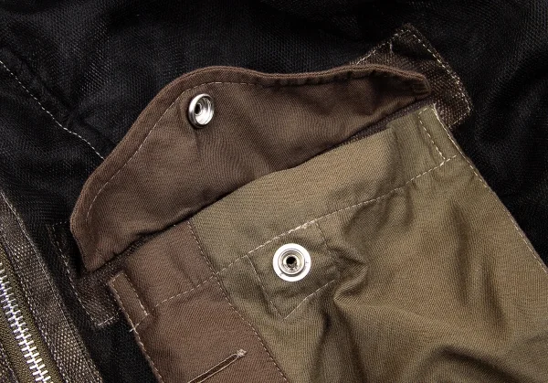 【SALE】ジュンヤワタナベ コムデギャルソンJUNYA WATANABE COMME des GARCONS ナイロンメッシュミリタリーブルゾン 黒カーキS K-63778_007
