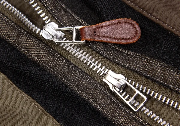 【SALE】ジュンヤワタナベ コムデギャルソンJUNYA WATANABE COMME des GARCONS ナイロンメッシュミリタリーブルゾン 黒カーキS K-63778_012