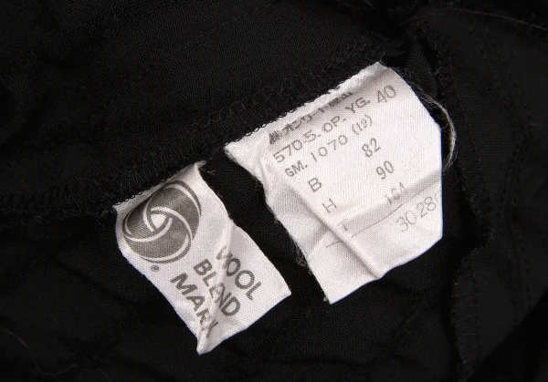 【SALE】ジャンポールゴルチエ ファムJean Paul GAULTIER FEMME ウールナイロンシャーリングストライプノースリーブワンピース 黒40 K-63840_011