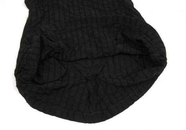 【SALE】ジャンポールゴルチエ ファムJean Paul GAULTIER FEMME ウールナイロンシャーリングストライプノースリーブワンピース 黒40 K-63840_007